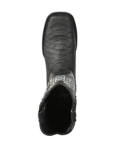 Load image into Gallery viewer, El General Men’s Black Python Imitation Rodeo Boots 45398
