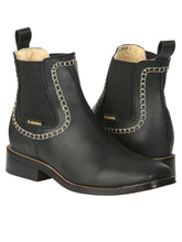 Load image into Gallery viewer, El General Men’s Leather Ankle Boots - Black 45420
