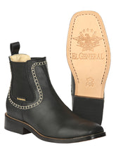 Load image into Gallery viewer, El General Men’s Leather Ankle Boots - Black 45420
