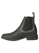 Load image into Gallery viewer, El General Men’s Leather Ankle Boots - Black 45420
