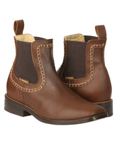 Load image into Gallery viewer, El General Men’s Leather Ankle Boots - Brown 45421
