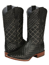 Load image into Gallery viewer, El General Men's Rodeo Boots Petatillo Leather - Black 45438
