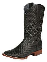 Load image into Gallery viewer, El General Men's Rodeo Boots Petatillo Leather - Black 45438
