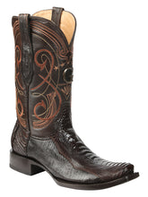 Load image into Gallery viewer, El General Men's Exotic Ostrich Leg Cowboy Boots - Brown 45511
