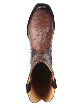 Load image into Gallery viewer, El General Men's Exotic Ostrich Leather Cowboy Boots - Brown  45516

