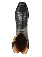 Load image into Gallery viewer, El General Men's Exotic Caiman Belly Cowboy Boots - Black 45518
