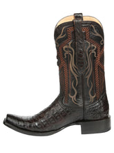 Load image into Gallery viewer, El General Men's Exotic Caiman Belly Cowboy Boots - Brown 45519
