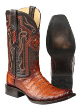 Load image into Gallery viewer, El General Men's Exotic Caiman Belly Cowboy Boots - Cognac  45520
