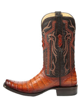Load image into Gallery viewer, El General Men's Exotic Caiman Belly Cowboy Boots - Cognac  45520
