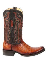 Load image into Gallery viewer, El General Men's Exotic Caiman Belly Cowboy Boots - Cognac  45520
