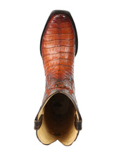 Load image into Gallery viewer, El General Men's Exotic Caiman Belly Cowboy Boots - Cognac  45520
