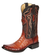Load image into Gallery viewer, El General Men's Exotic Caiman Belly Cowboy Boots - Cognac  45520
