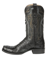 Load image into Gallery viewer, El General Men's Exotic Caiman Nuca Cowboy Boots - Black 45521
