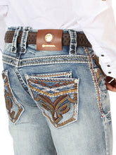 Load image into Gallery viewer, Centenario Men's Premium Denim Boot Cut Pants - Dark Blue 45530
