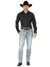 Load image into Gallery viewer, Centenario Men's Premium Denim Boot Cut Pants - Black 45532
