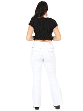 Load image into Gallery viewer, Centenario Women's White Bootcut Denim Jeans 45545
