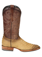 Load image into Gallery viewer, El General Men’s Rodeo Boot Imitation Python - Honey 45563
