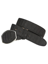 Load image into Gallery viewer, Men’s Western Belt El General Imitation Python - Black 45569

