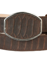 Load image into Gallery viewer, Men’s Western Belt El General Imitation Python - Brown 45570
