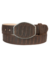 Load image into Gallery viewer, Men’s Western Belt El General Imitation Python - Brown 45570
