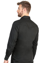 Load image into Gallery viewer, El General Men’s Long Sleeve Western Shirt - Black Stretch
  45612
