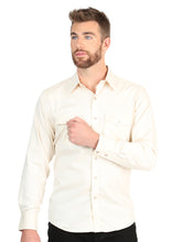 Load image into Gallery viewer, El General Men’s Long Sleeve Western Shirt - Beige Stretch 45617
