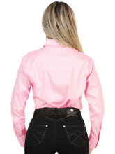 Load image into Gallery viewer, El General Women’s Long Sleeve Western Shirt - Light Pink Stretch  45621
