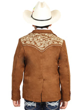 Load image into Gallery viewer, El General Kids’ Suede Blazer - Tan 45658
