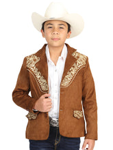Load image into Gallery viewer, El General Kids’ Suede Blazer - Tan 45658
