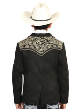 Load image into Gallery viewer, El General Kids’ Suede Blazer - Black 45659

