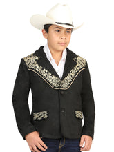 Load image into Gallery viewer, El General Kids’ Suede Blazer - Black 45659
