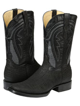 Load image into Gallery viewer, Men’s El General Western Boots - Imitation Bull Neck Black 45666
