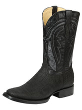 Load image into Gallery viewer, Men’s El General Western Boots - Imitation Bull Neck Black 45666
