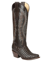 Load image into Gallery viewer, El General Women’s Embroidered Western Boots - Choco 45782
