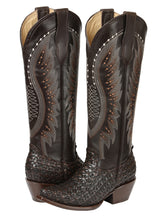 Load image into Gallery viewer, El General Women’s Embroidered Western Boots - Choco 45782
