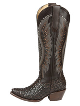 Load image into Gallery viewer, El General Women’s Embroidered Western Boots - Choco 45782
