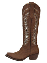 Load image into Gallery viewer, El General Women’s Embroidered Western Boots - Brown 45788
