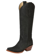 Load image into Gallery viewer, El General Women’s Western Boots Python Print - Black 45791
