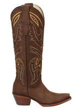 Load image into Gallery viewer, El General Women’s Embroidered Western Boots - Brown 45792
