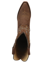 Load image into Gallery viewer, El General Women’s Embroidered Western Boots - Brown 45792
