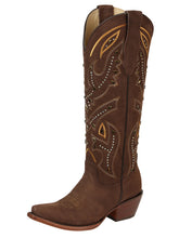 Load image into Gallery viewer, El General Women’s Embroidered Western Boots - Brown 45792
