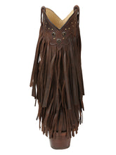 Load image into Gallery viewer, El General Women’s Fringe Western Boots - Choco 45795
