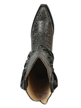 Load image into Gallery viewer, El General Women’s Fringe Western Boots - Black 45796
