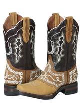 Load image into Gallery viewer, El General Rodeo Boot - Nobuck Honey with Embroidery 51111
