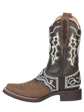Load image into Gallery viewer, El General Rodeo Boot - Nobuck Dark Brown with Embroidery  51117

