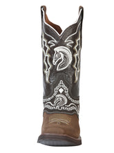 Load image into Gallery viewer, El General Rodeo Boot - Nobuck Dark Brown with Embroidery  51117

