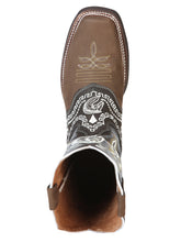 Load image into Gallery viewer, El General Rodeo Boot - Nobuck Dark Brown with Embroidery  51117
