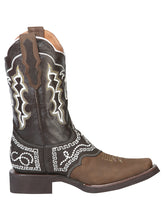 Load image into Gallery viewer, El General Rodeo Boot - Nobuck Dark Brown with Embroidery  51117
