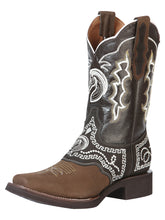 Load image into Gallery viewer, El General Rodeo Boot - Nobuck Dark Brown with Embroidery  51117
