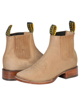 Load image into Gallery viewer, El General Square Toe Ankle Boot - Nobuck Sand 126191

